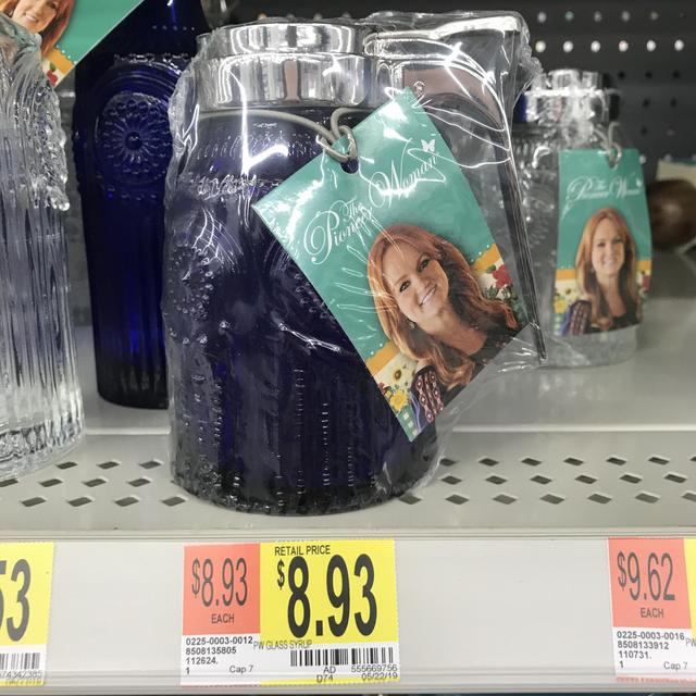 Glass syrup jar.   @ Walmart