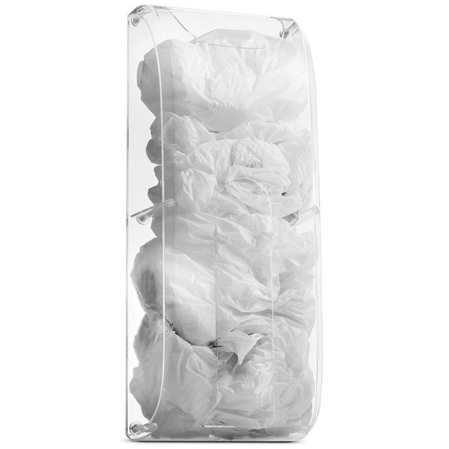 Manterio Wall Mount Plastic Bag Organizer | Durable Plastic Grocery Bag Saver | Smudge Proof, Fingerprint Resistant | Acrylic