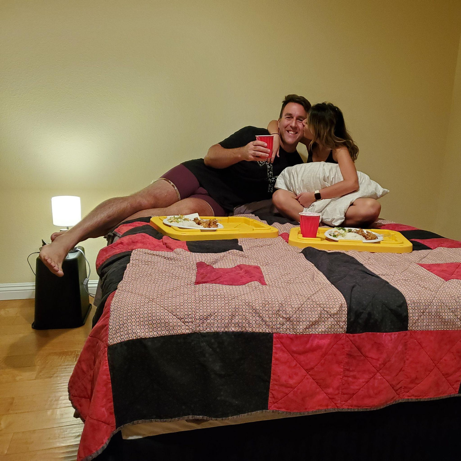 We handled minimalistic living VERY well during our home renovations. Who needs a table to eat at?!