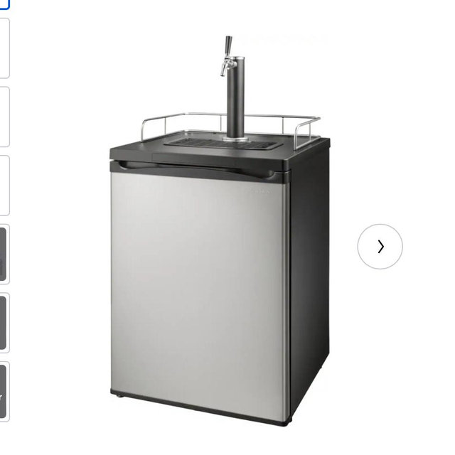 Insignia™ - 5.6 Cu. Ft. 1-Tap Beverage Cooler Kegerator - Stainless Steel