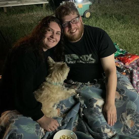 Outdoor movie night! ft Benji Megan's family dog.