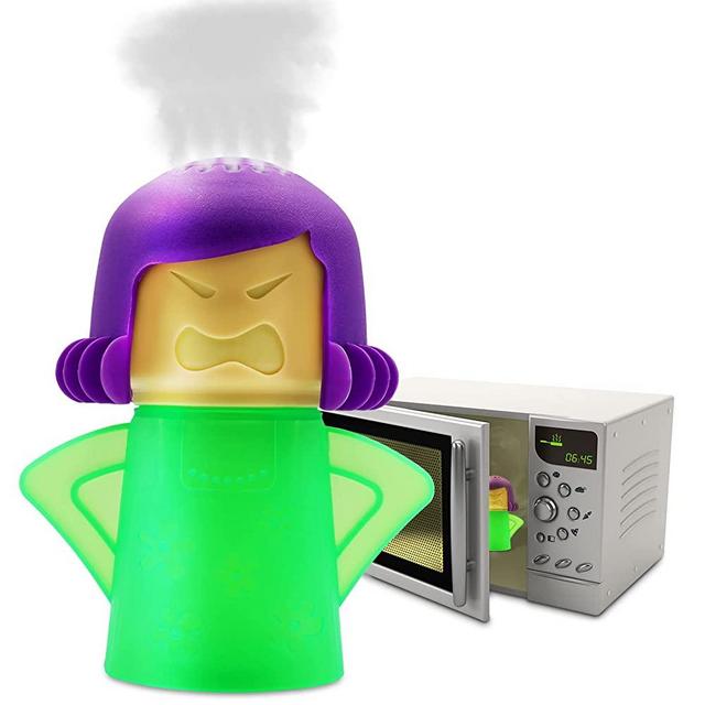 Abnaok Microwave Steam Cleaner, Angry Mama Microwave Oven Steam Cleaners Easily Clean in Minutes Cleans Add Vinegar and Water for Home or Office with English Manual