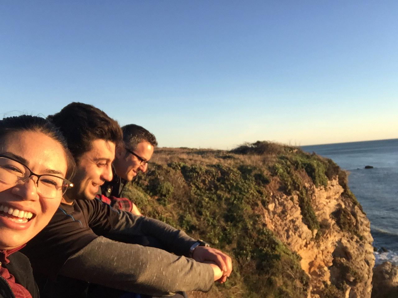 Enjoying a hike on the last day of the year with Fadi!