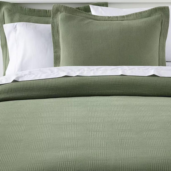 L.L.Bean Vintage Matelasse Block Pattered Cotton Bedspread | Dillard's