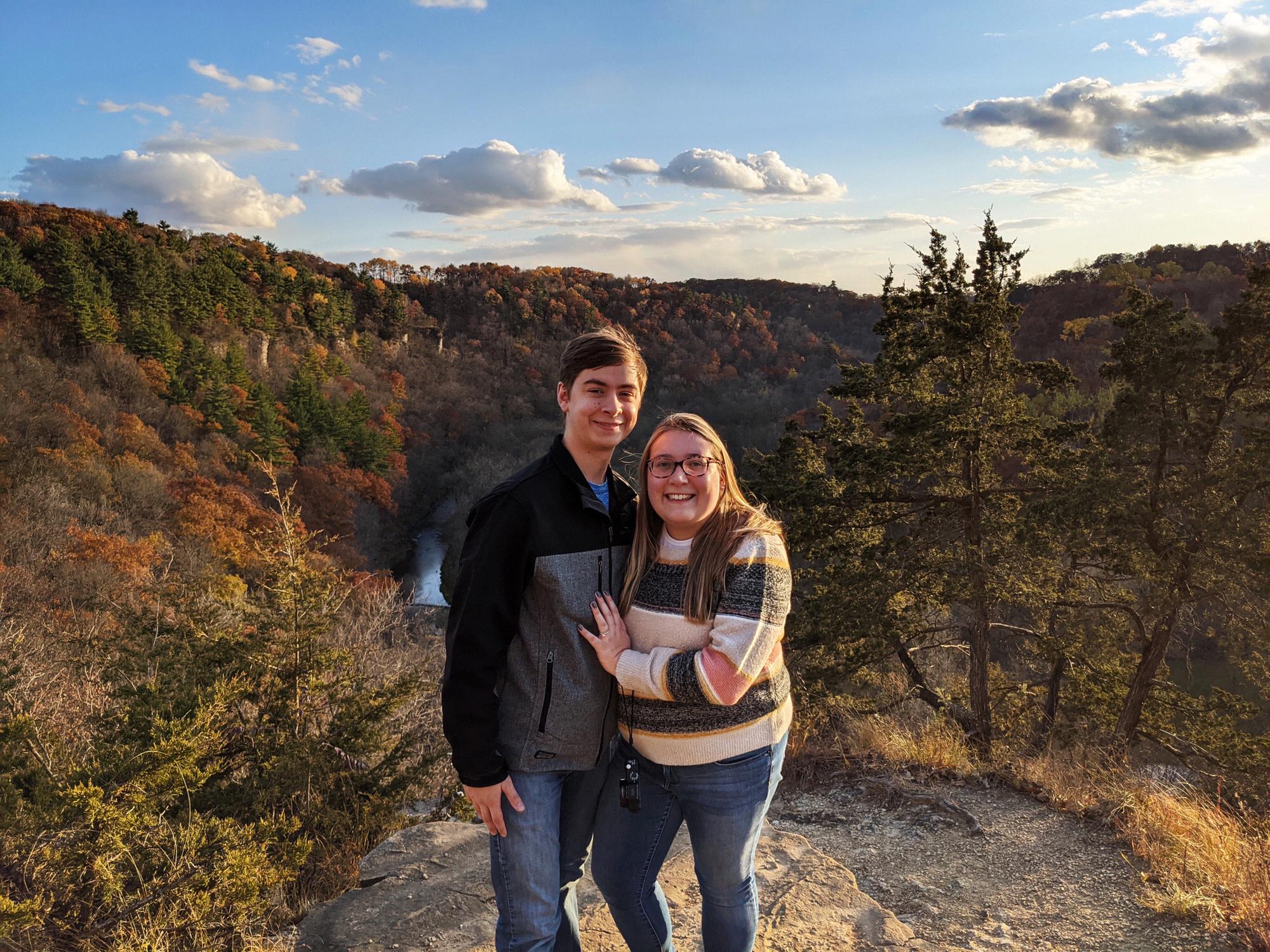 Hiking at Whitewater State Park, October 2020