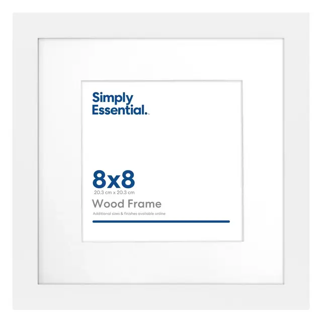 Simply Essential™ Gallery 8-Inch x 8-Inch Matted Wood Wall Frame in White