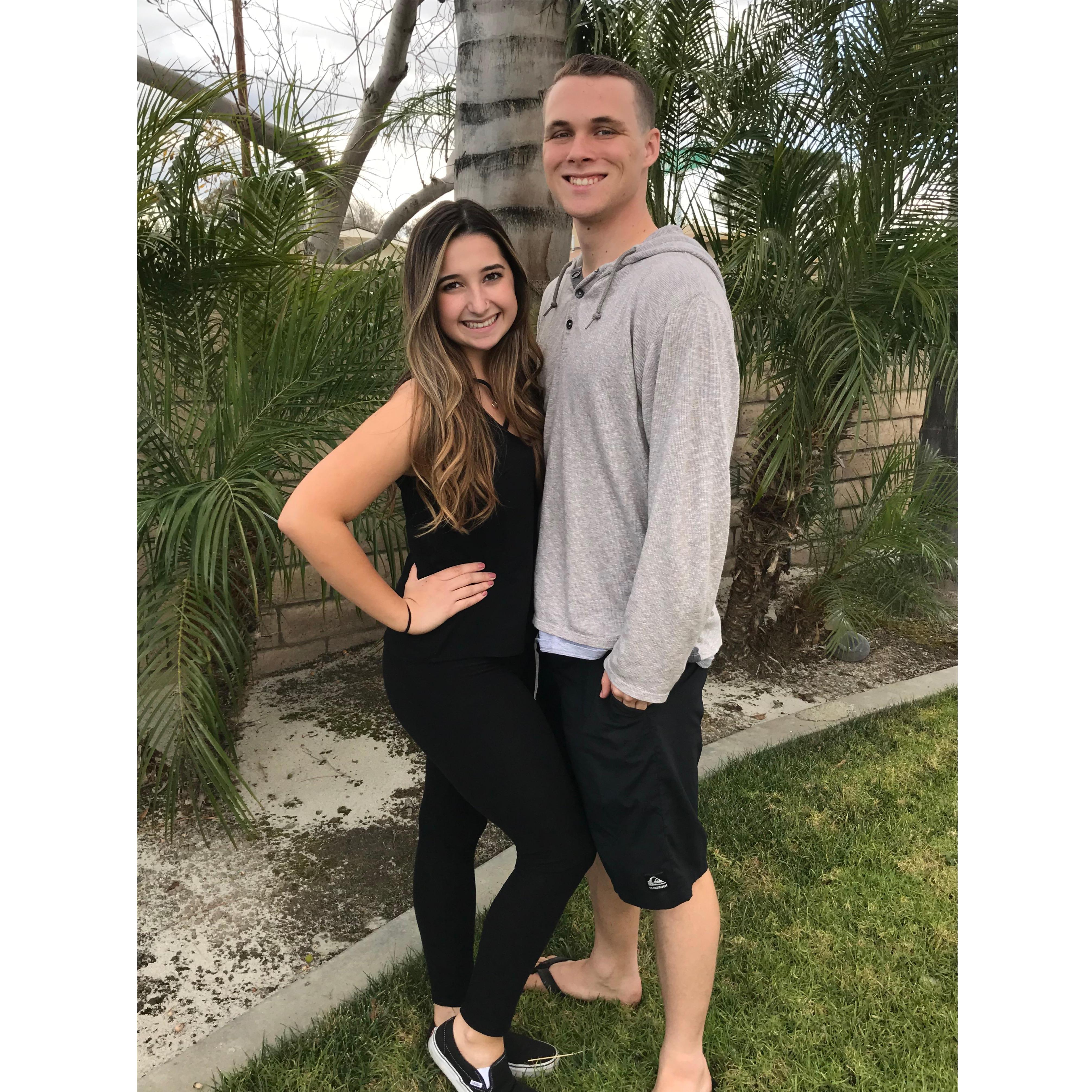 Our first year of college together in 2018