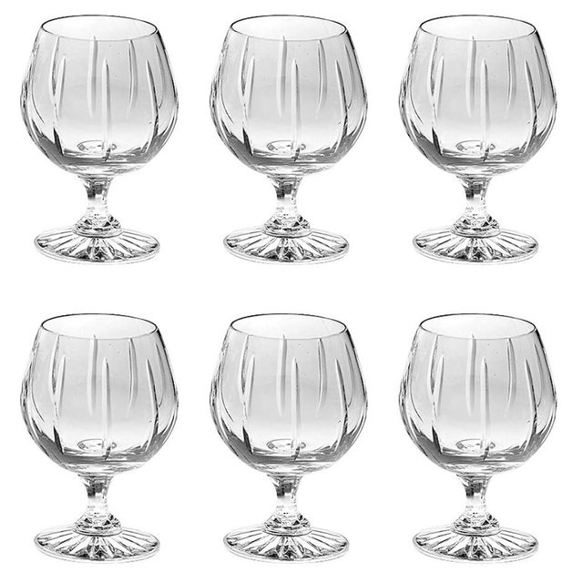 Barski Crystal - Sherry - Brandy - Cognac - Snifter - Glasses - Set of 6 - Handcrafted - Crystal Glass - Great for Spirits - Drinks - Bourbon - Wine - 9 ounce - Made in Europe