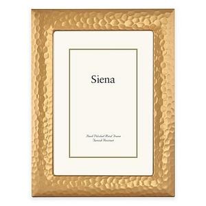 Siena Metallics 8-Inch x 10-Inch Hammered Design Frame in Gold