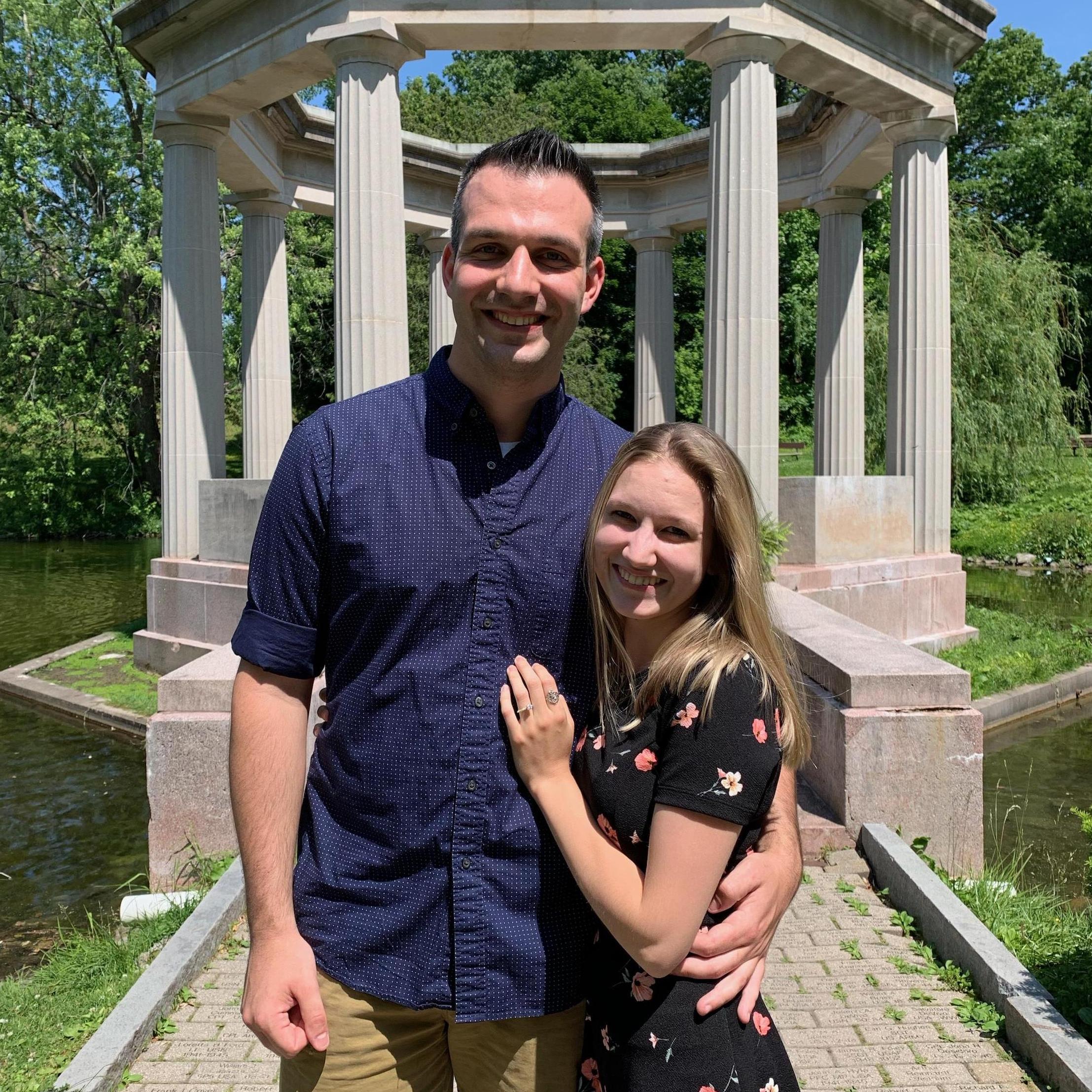 Our first picture as an engaged couple! This was taken minutes after Chris proposed