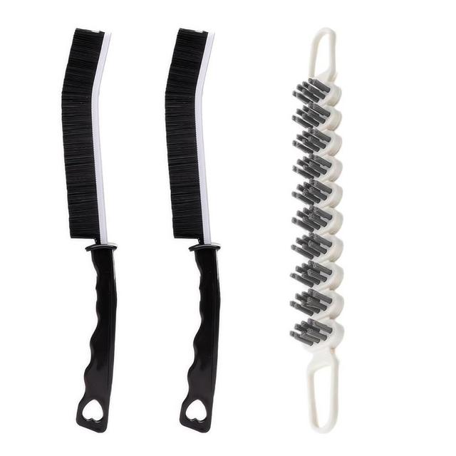 3 Pcs Crevice Cleaning Brush Hard Bristle Crevice Gap Brush Bendable Brush Multifunctional Cleaning Tool for Bathroom Household Use Kitchen 2 Types