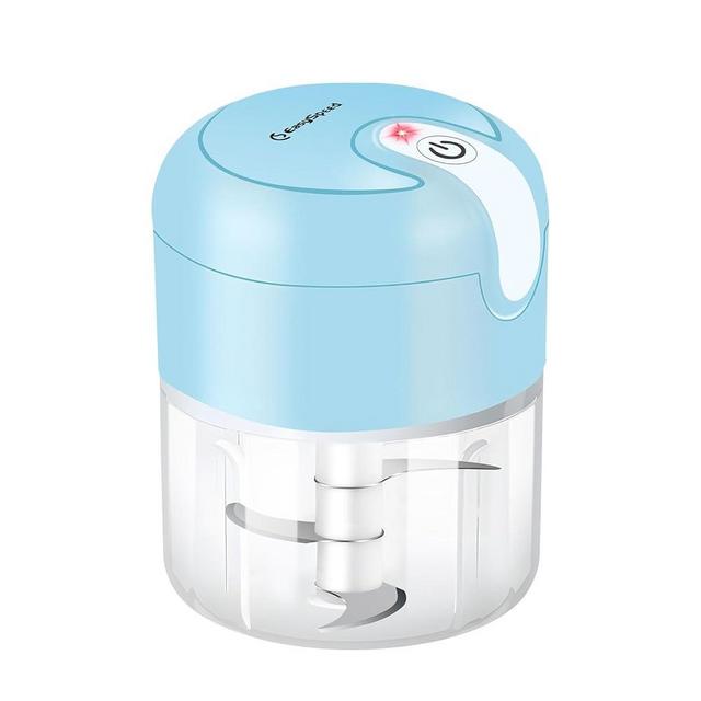 EASYSPEED Electric Garlic Chopper 1Cup, Mini USB Charging Wireless Food Processor with 304 Stainless Steel Blades, Portable Kitchen Meat Grinder for Onion, Garlic, Ginger, Chili, Fruit, Baby Food