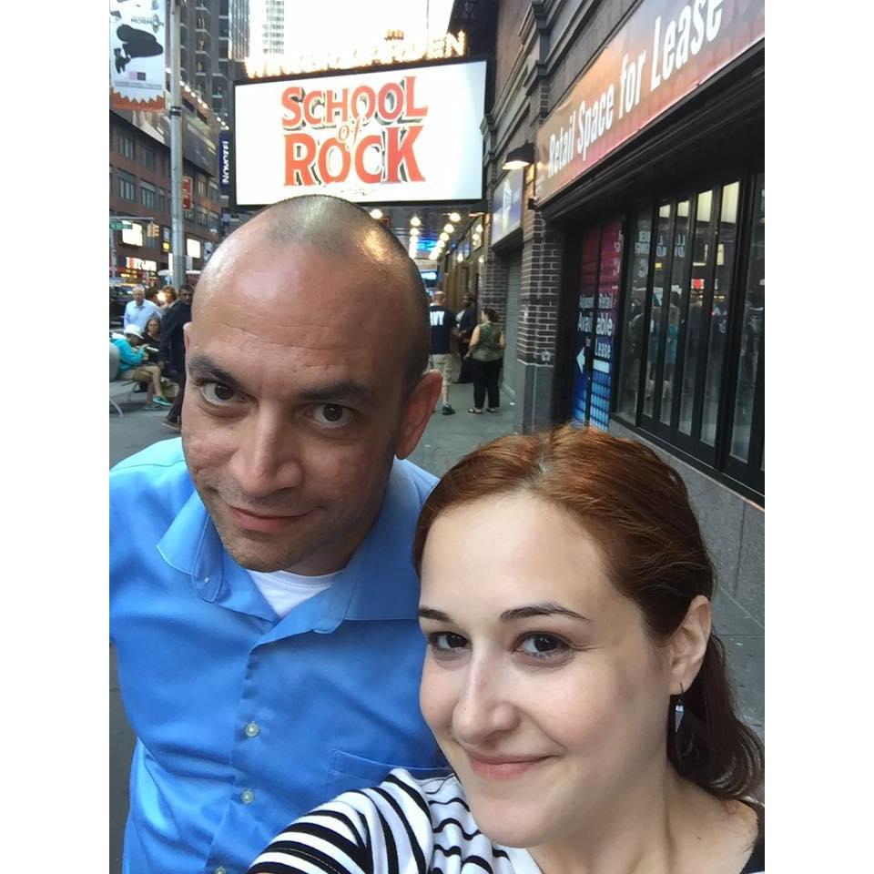 Our first Broadway show together, School of Rock!