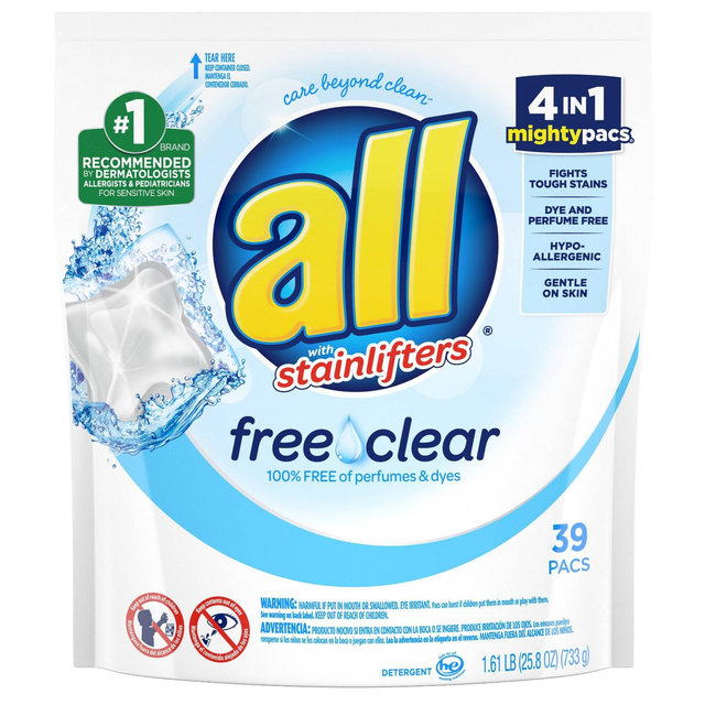 All Mighty Free Clear for Sensitive Skin Laundry Detergent Pacs - 39ct