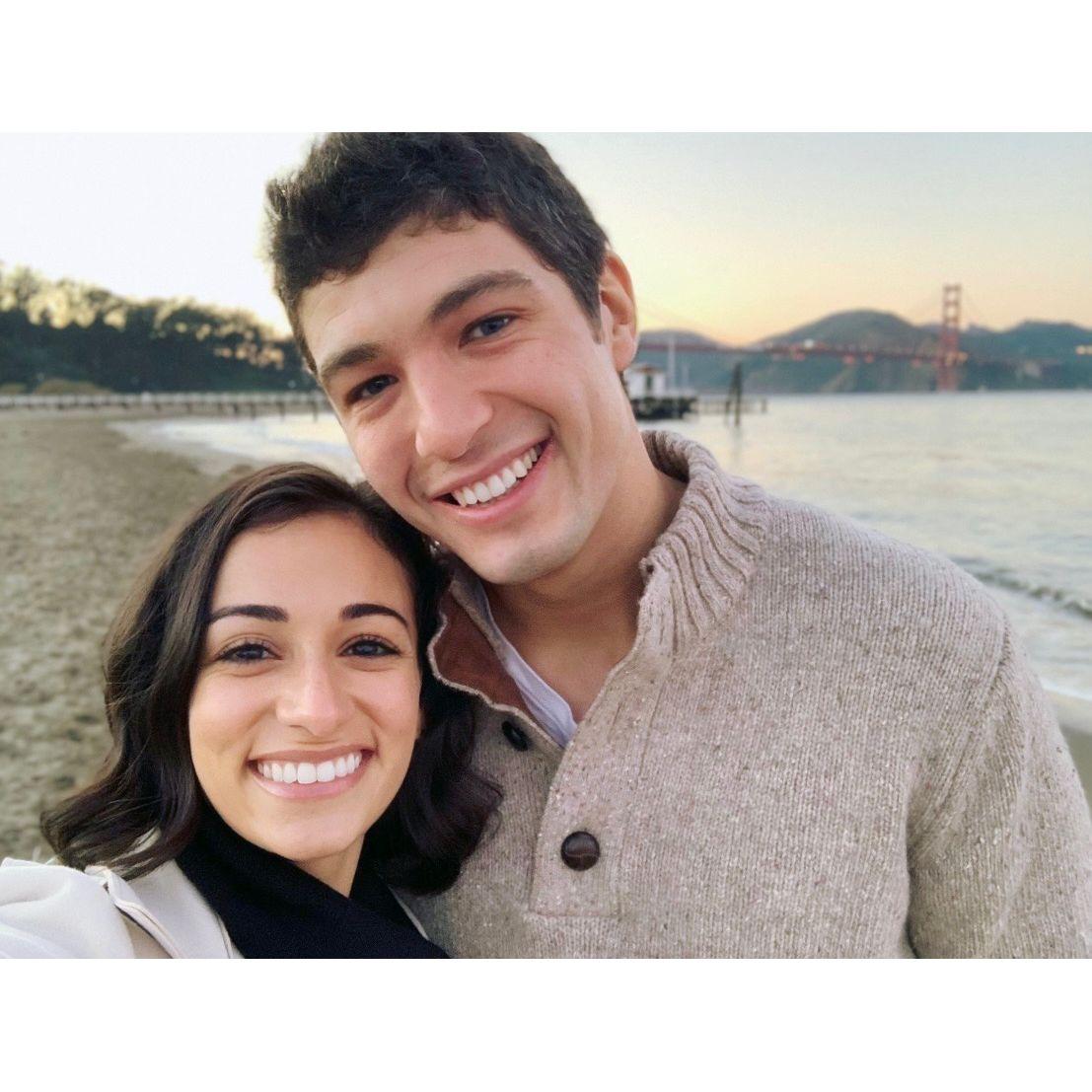 Our first look at the Golden Gate Bridge, San Francisco.