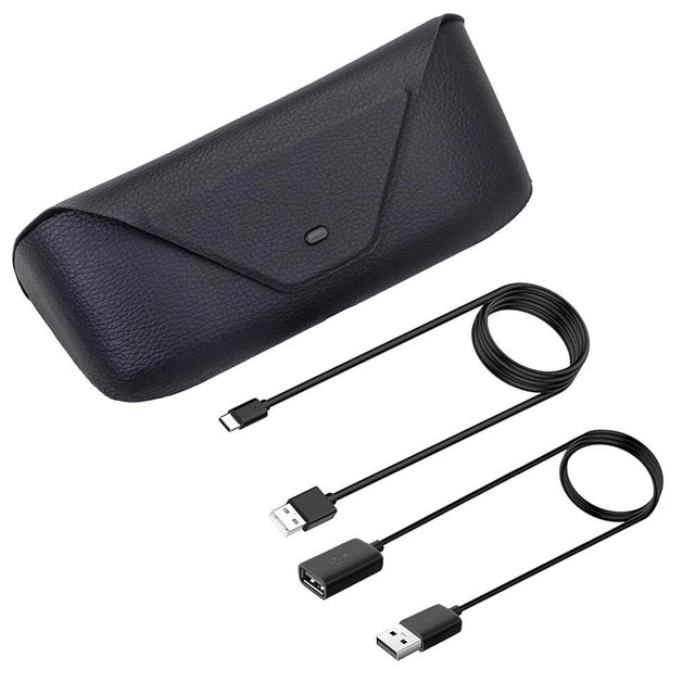 NovemFoal For Ray-Ban Meta Smart Glasses Charging Case Dock & Charger Gen 1/2, Wayfarer Skyler Oakley, USB-C Leather