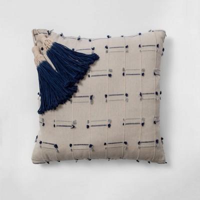 Square Washed Texture Bed Pillow Blue - Opalhouse™