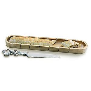 Arthur Court Designs Grape Aluminum Baguette Board with Bread Knife