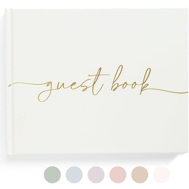 Lamare Elegant Lined Page Wedding Guest Book – The Perfect Polaroid Guest Book for Wedding Receptions, Birthdays, Baby Showers, and Special Events – A Stylish Sign-in Book for Guests