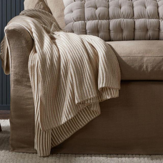 Parachute Two Tone Rib Knit Throw