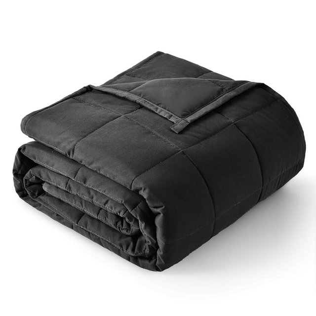 Topblan Weighted Blanket for Adults 20lbs, Breathable Cooling Weighted Blanket, Soft Heavy Microfiber Material with Glass Beads Blanket for All Season, Sofa Bed, 60"x80" Queen Size, Black