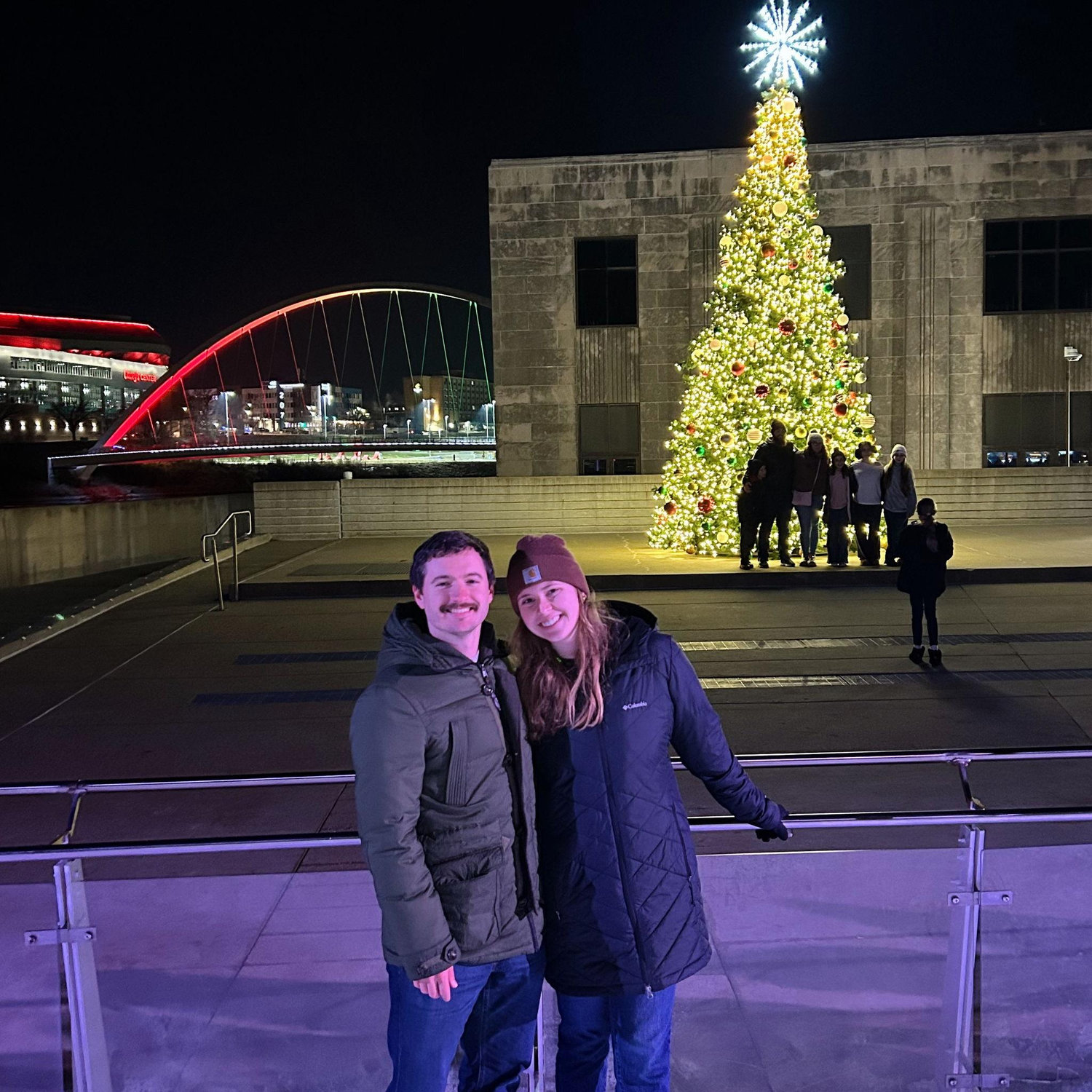 Celebrating a friend's birthday ice skating