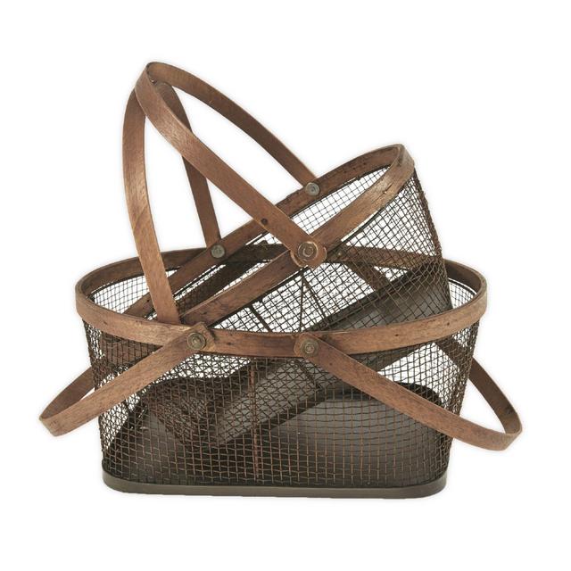 Mud Pie® Wire Baskets in Brown (Set of 2)