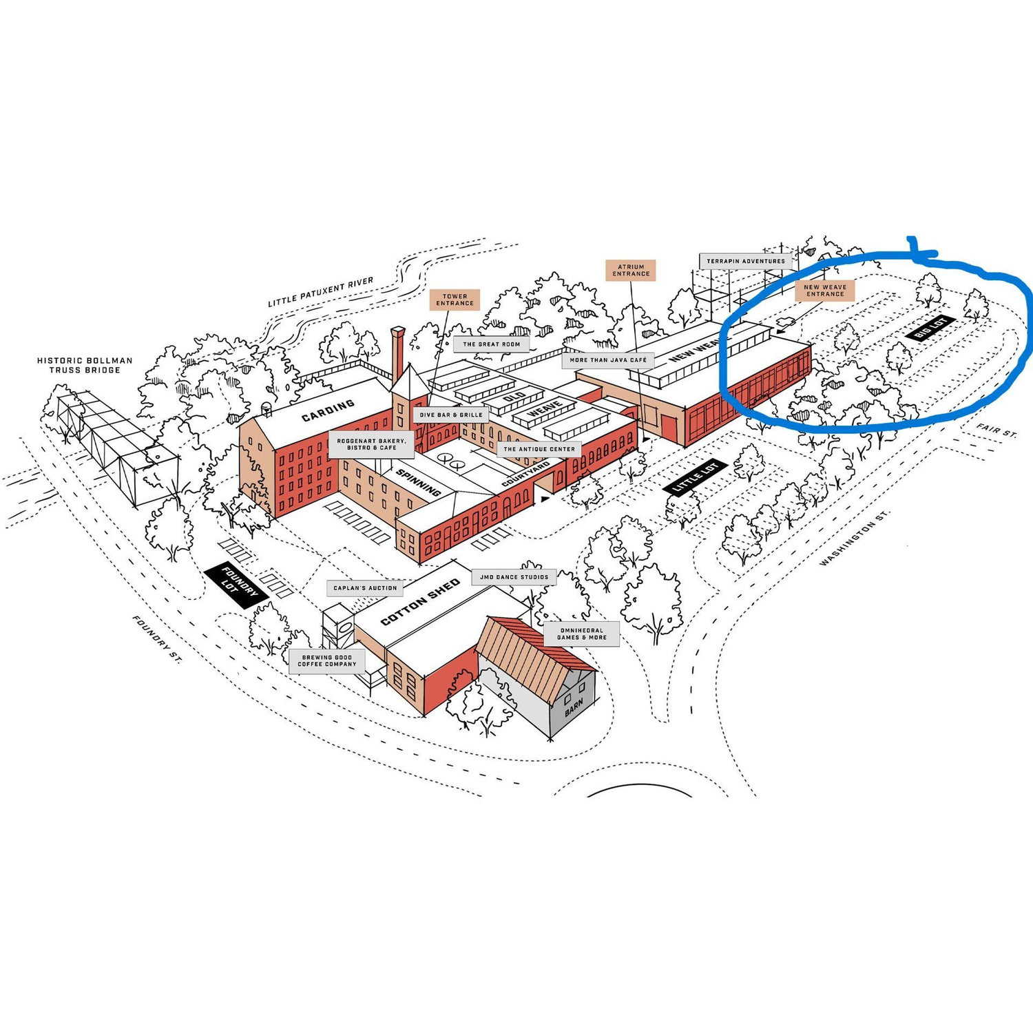 Historic Savage Mill Campus Map