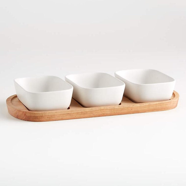 Oven-to-Table Oval Serving Bowls with Oval Platter