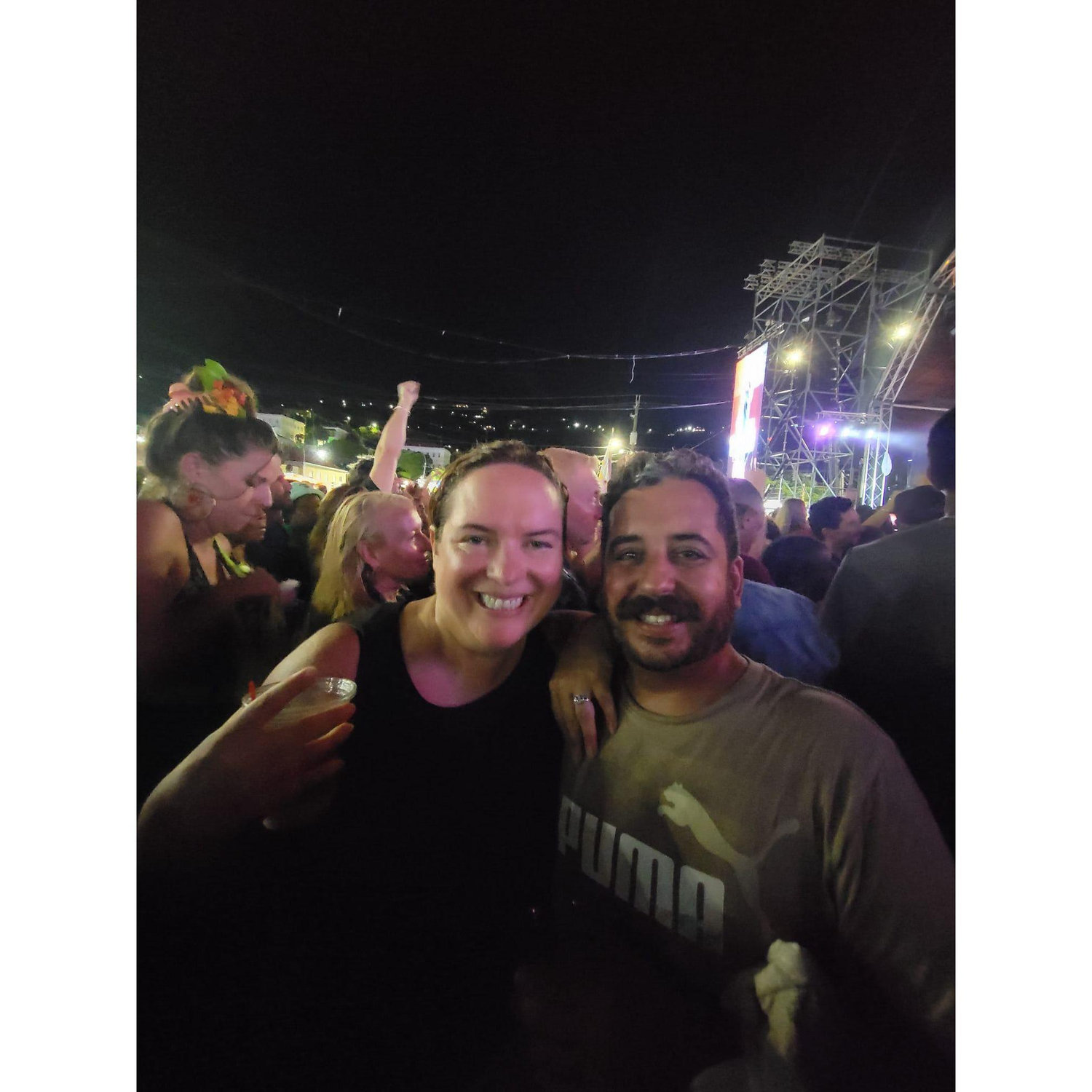 Right after saying "YES!" during the KES concert