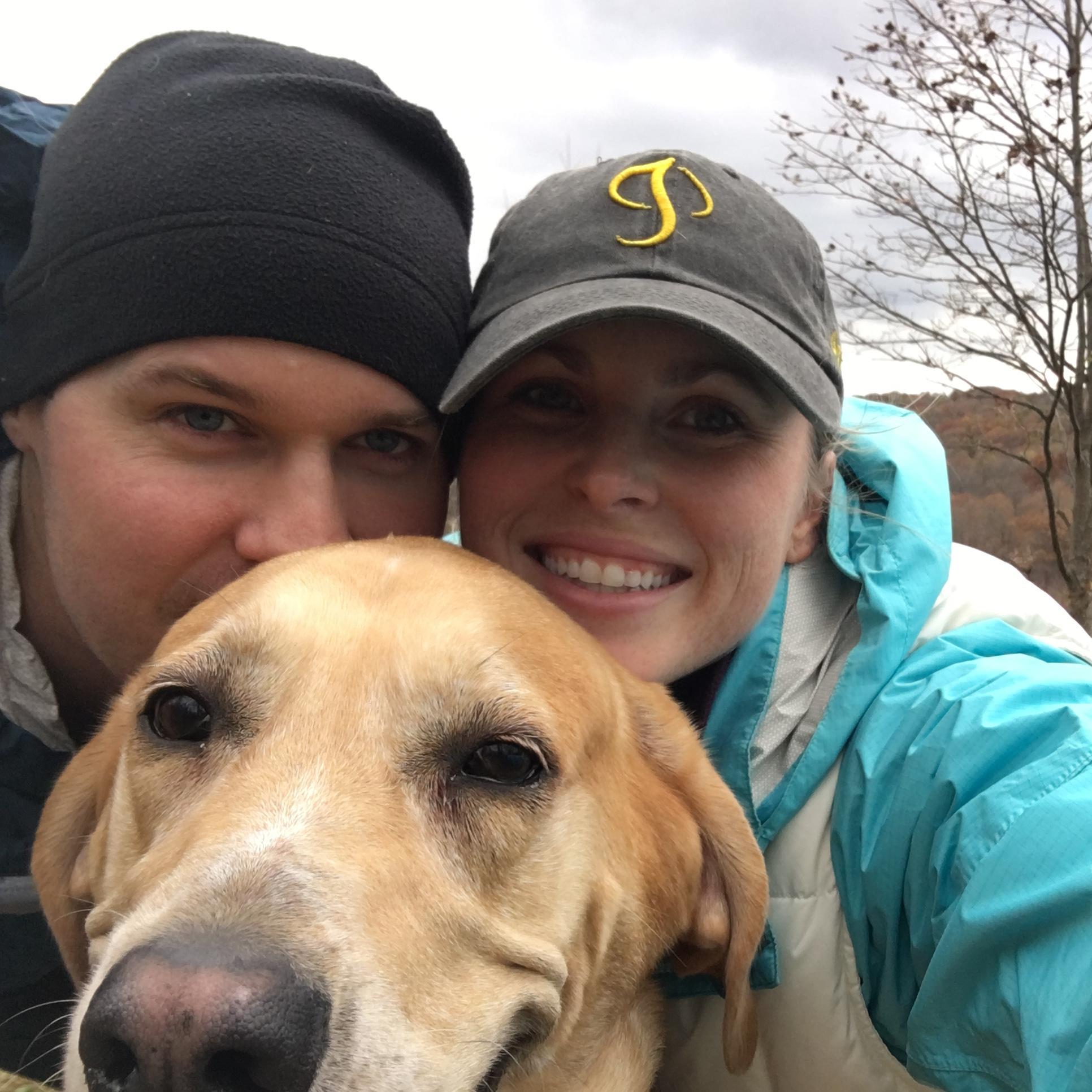 Hiking Humpback Rocks with Phoebe, George Washington National Forrest - November 2016.