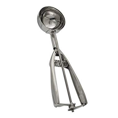 Solula 18/8 Stainless Steel Large Ice Cream Scoop Disher Melon Baller 4 Tablespoon