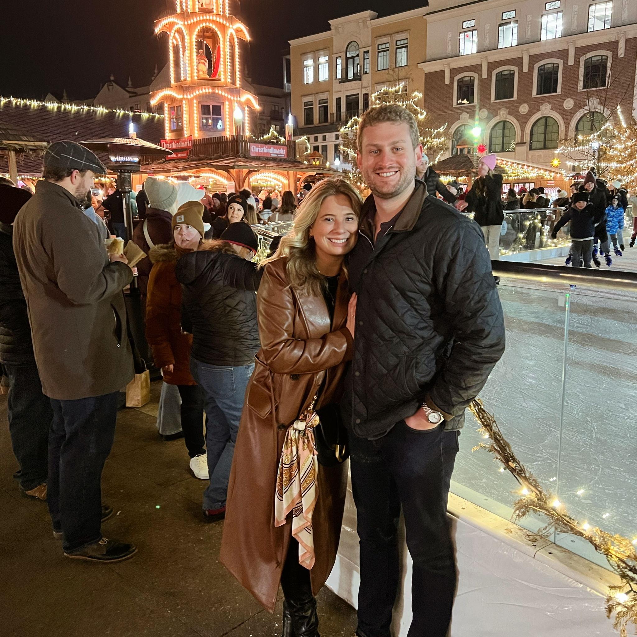 Our first real pic together at Christkindlmarket (Carmel)