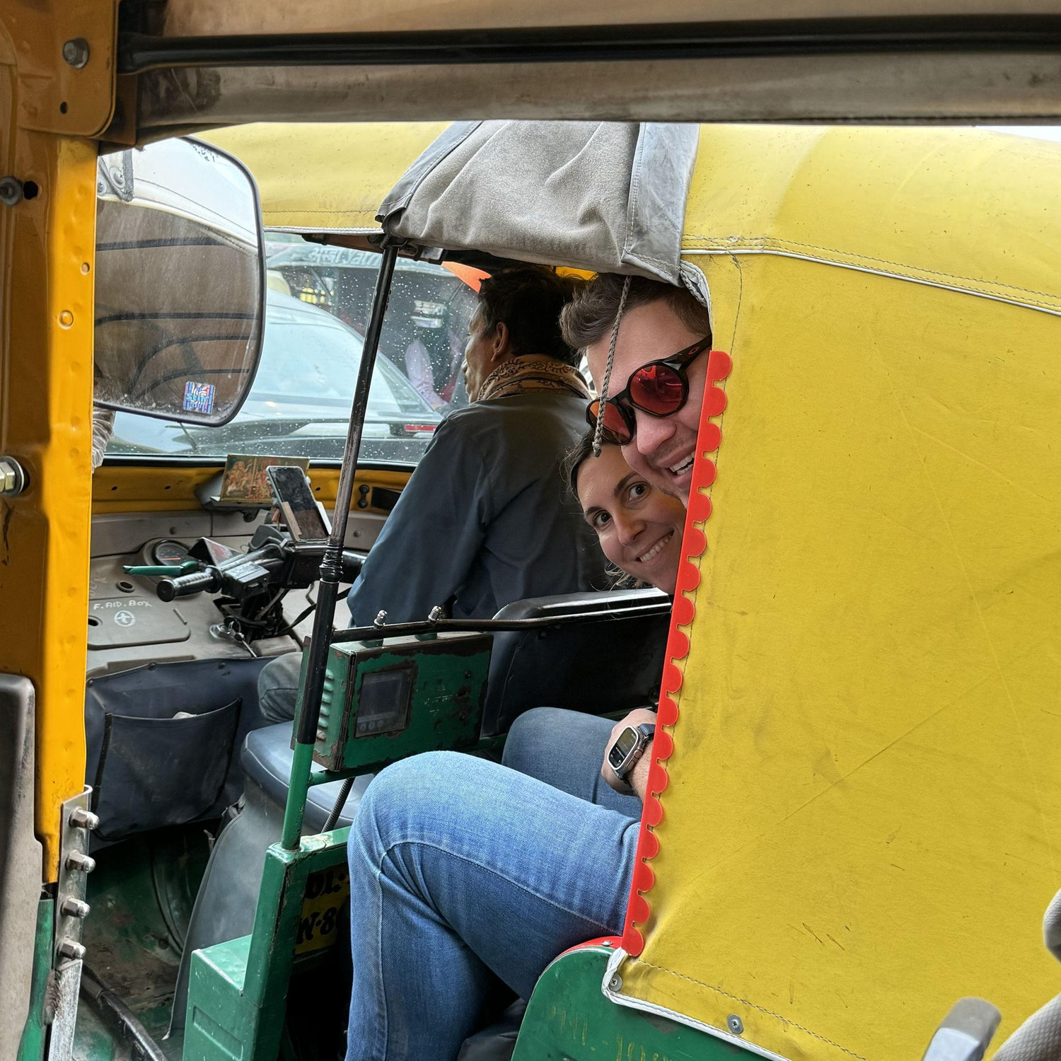 Using our favorite mode of transportation in India.