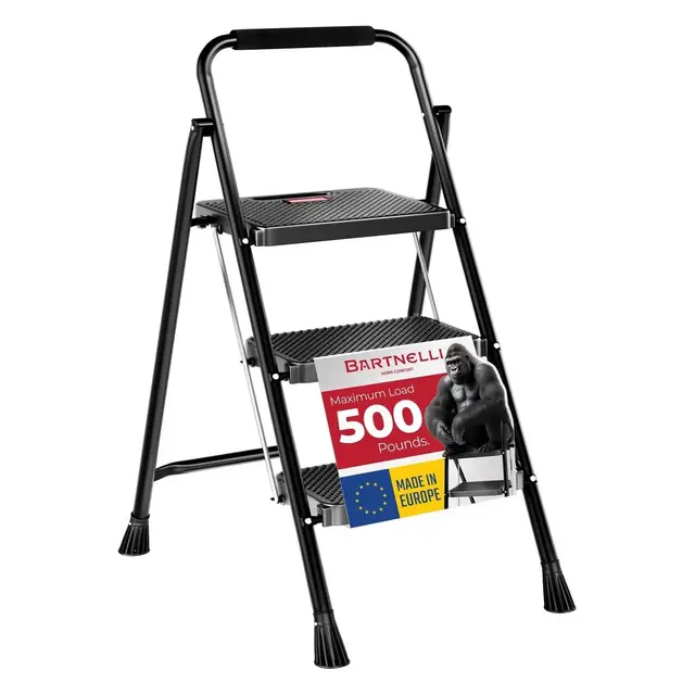 Bartnelli Pro Luxury 3-Step Premium Foldable Step Ladder