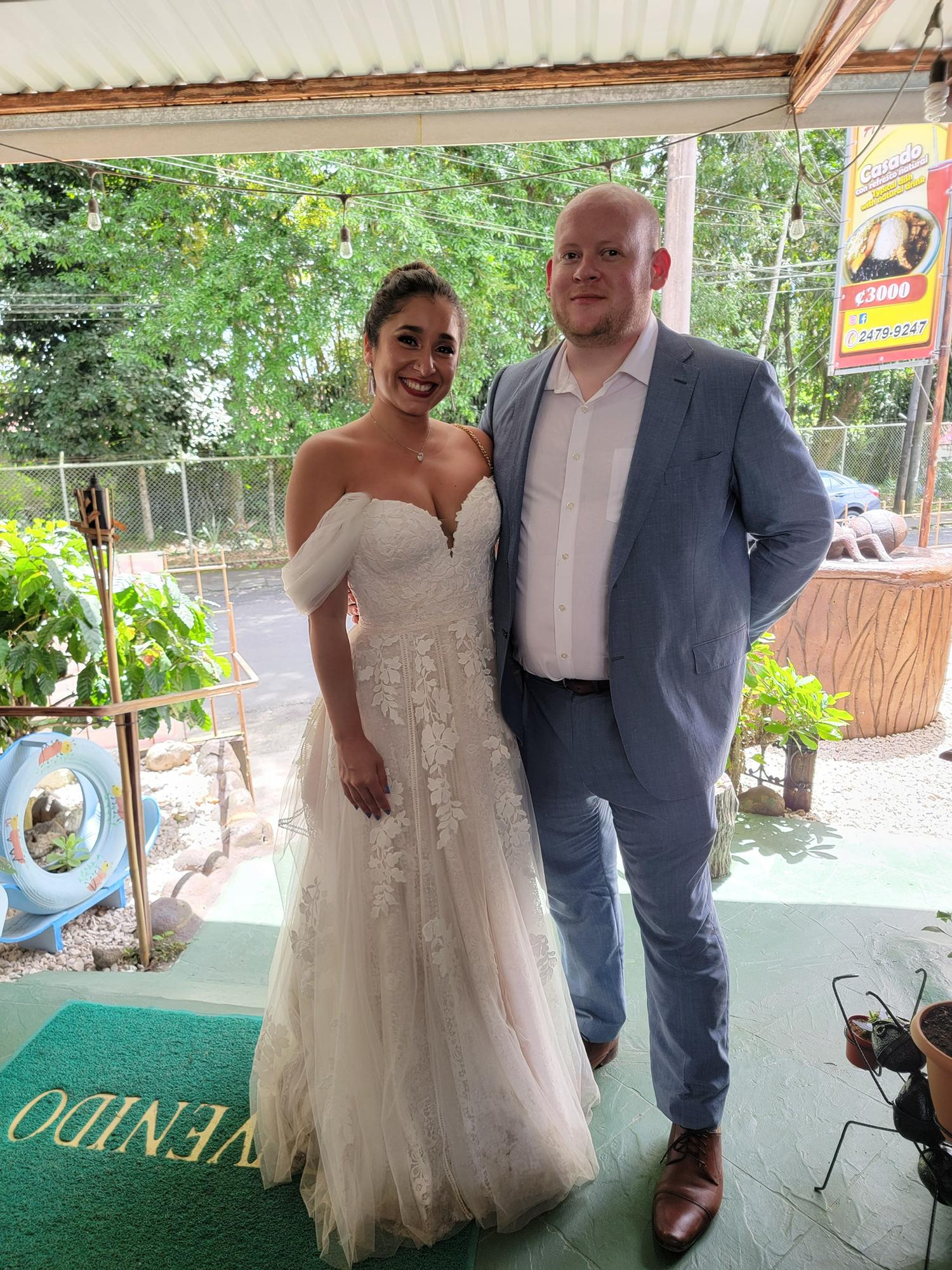 First meal as newlyweds (a Costa Rican meal called, appropriately, a Casado)