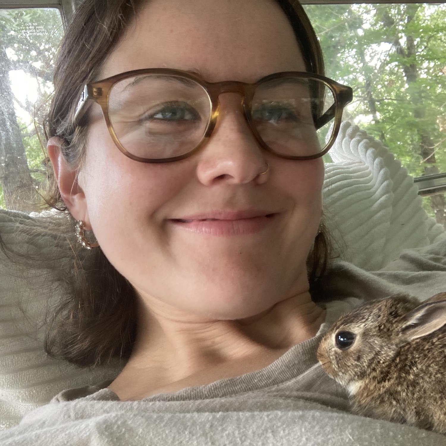 The bunny was growing up