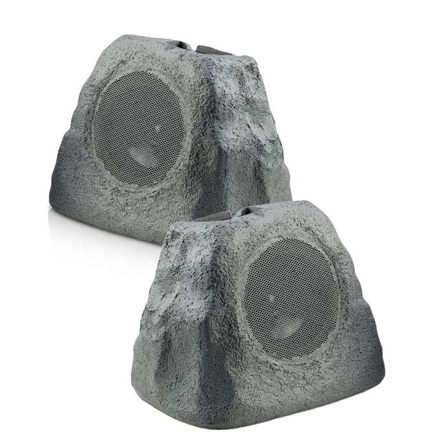 iHome iHRK-500S-PR Solar Powered Wireless Rock Speaker Set, 2 Piece