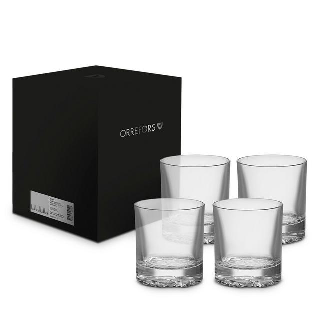 Orrefors Carat Double Old Fashioned Glass, Set of 4