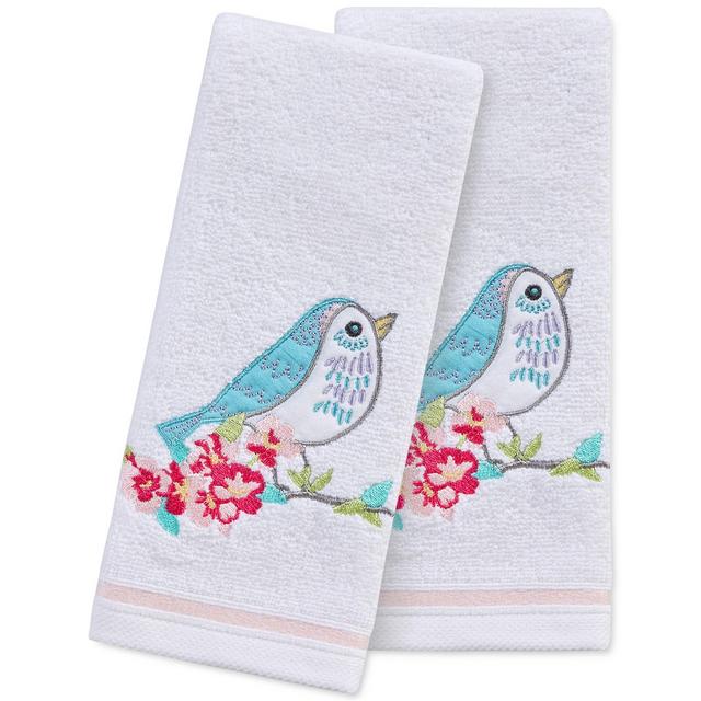 Martha Stewart Collection Spring Bird 2-Pc. 11" x 18" Fingertip Towel Set, Created for Macy's