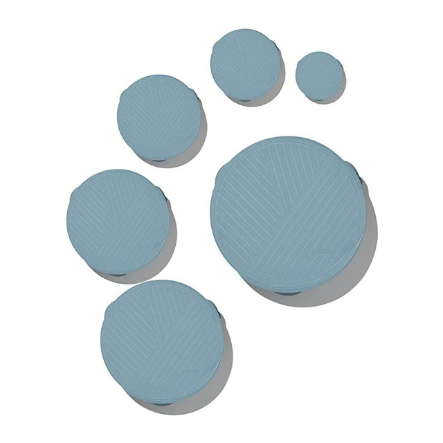 GIR: Get It Right Reusable Stretch Lids, 6-Piece Round, Slate