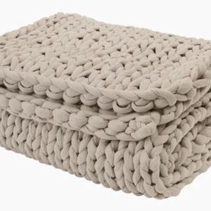 Bearaby® Weighted Blanket - 100% Cotton Knitted Weighted Blanket - 15lbs Driftwood