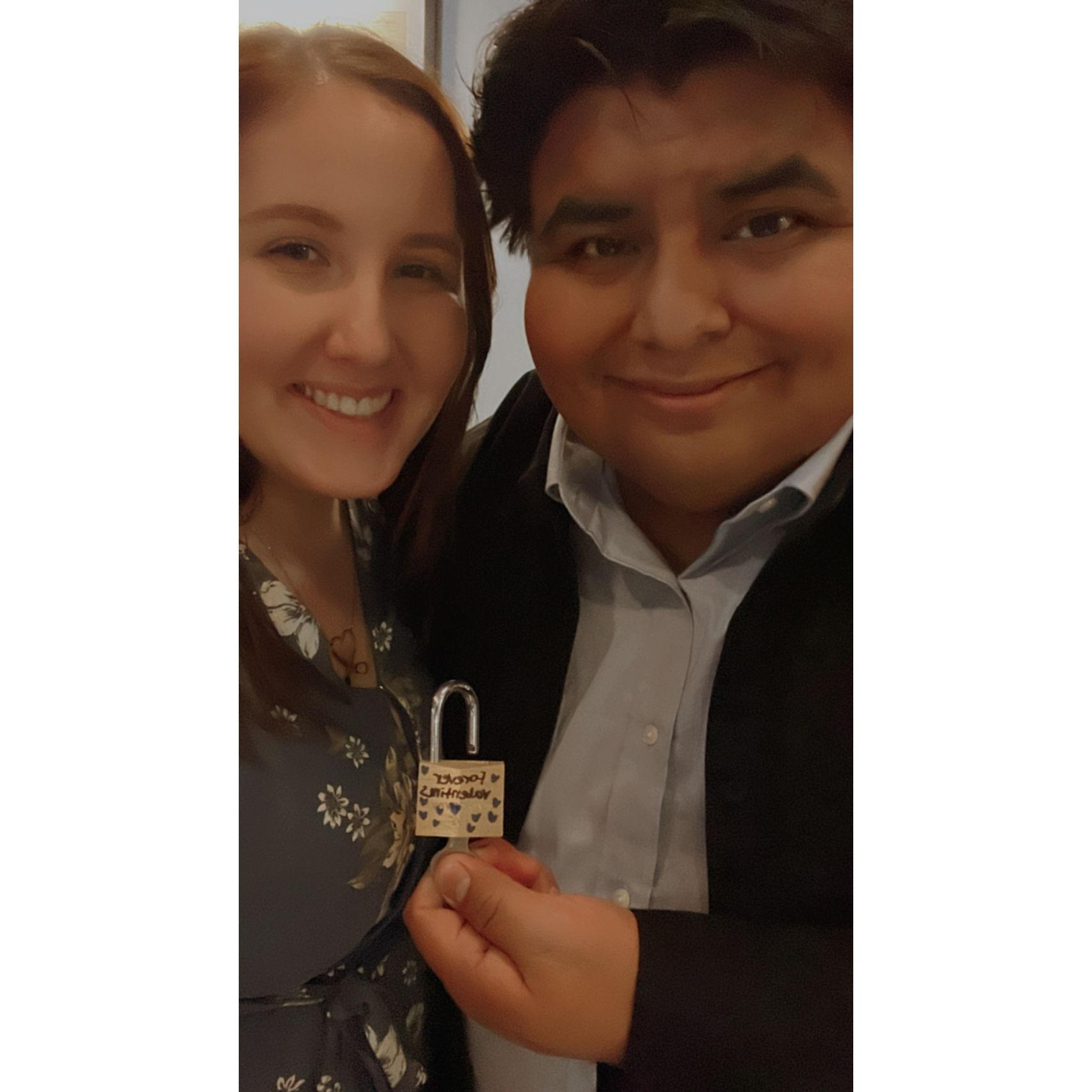 We first said " I love you" before we snapped this photo
