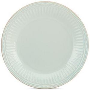 Lenox Dinnerware Stoneware French Perle Groove Ice Blue Dinner Plate