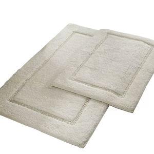 Modern Threads 2 Pack Cotton Bath Mat With Non-Slip Backing