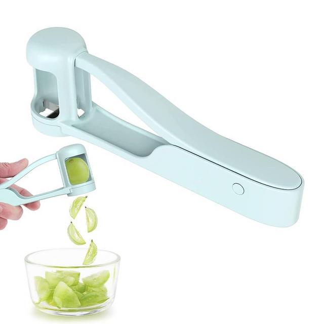 WhiteRhino Grape Cutter Grape Slicer for Toddlers Baby,Grape Cherry Tomato Strawberry Cutter Quarter Slicer tool For Vegetable Fruit Salad Cake Decoration,Stainless Steel kitchen Gadget Fruit Slicer