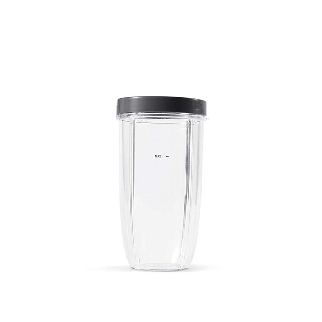 NutriBullet 32 Ounce Colossal Cup with Standard Lip Ring, 32 Oz, Clear/Gray