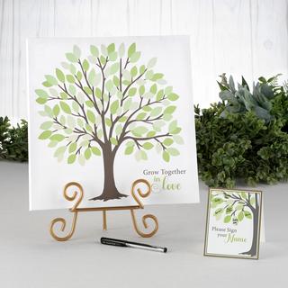 Green Wedding Tree Guest Book