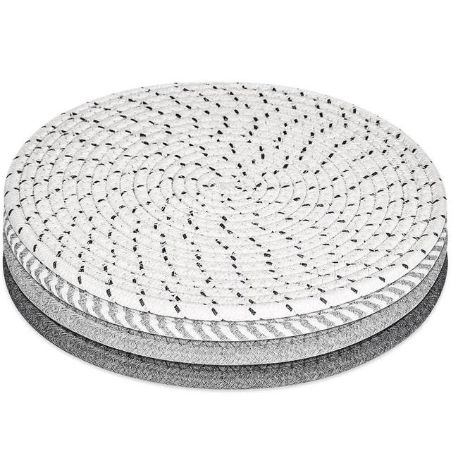 Billbotk 10" Trivets for Hot Dishes, Hot pots and Pans, Set of 4, Heat Resistant Pot Holders for Kitchen, Hot Pads for Countertops