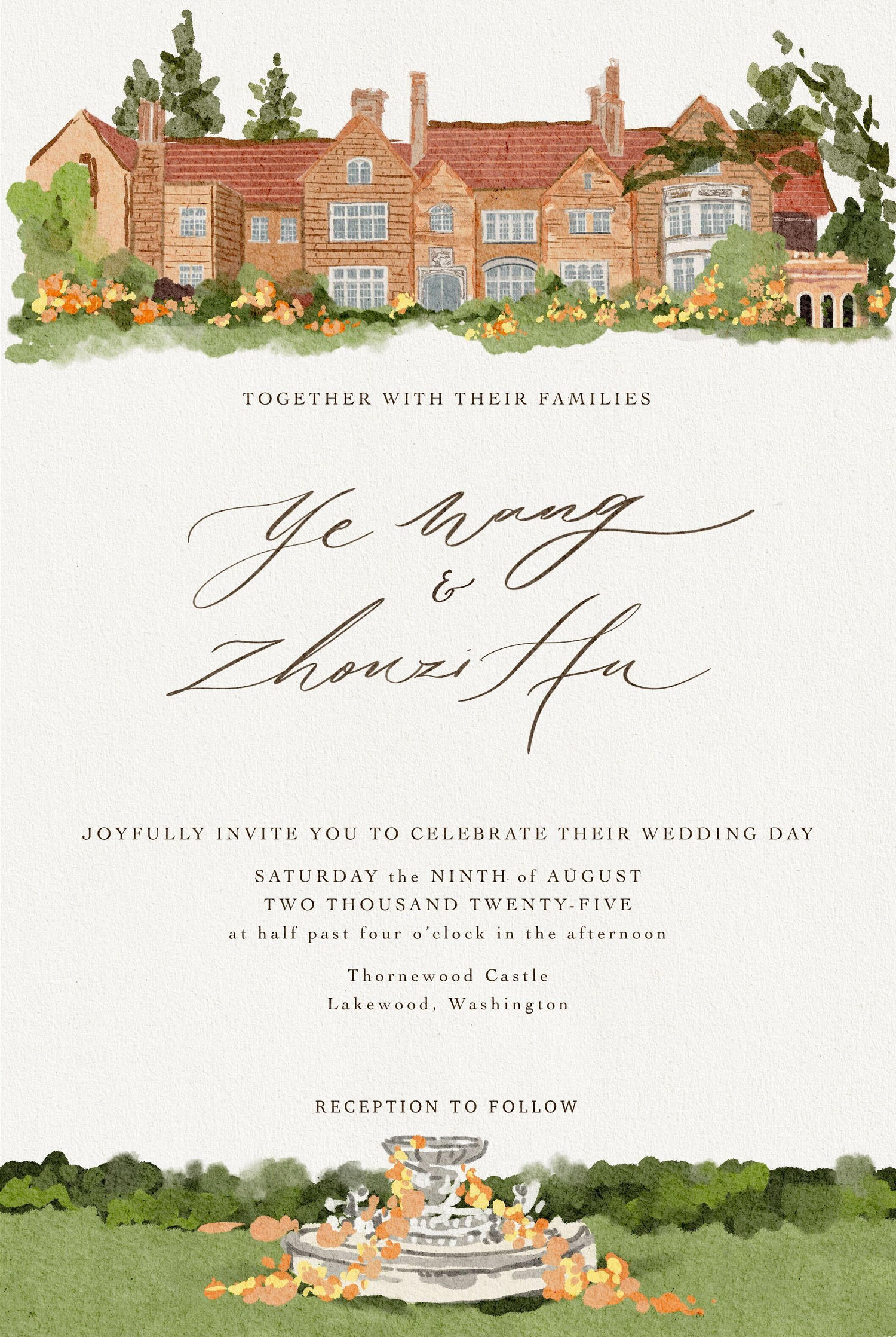 The Wedding Website of Ye Wang and Zhouzi Hu